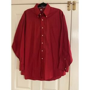 Tommy Hilfiger red and blue long sleeve button down shirt size 16